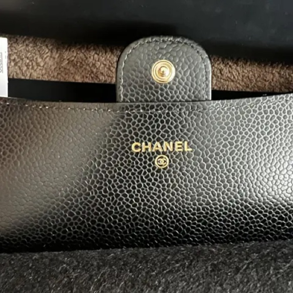CHANEL - Classic Caviar Flap long Wallet NEW🔥wallet on chain crossbody bag⭐️ - Picture 9 of 12